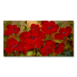 Trademark Fine Art 12'' X 24'' ''Poppies'' Canvas Wall Art By Rio