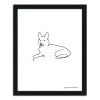 Personal-Prints ''German Shepherd Line Drawing'' Framed Wall Art