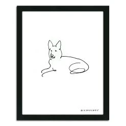 Personal-Prints ''German Shepherd Line Drawing'' Framed Wall Art
