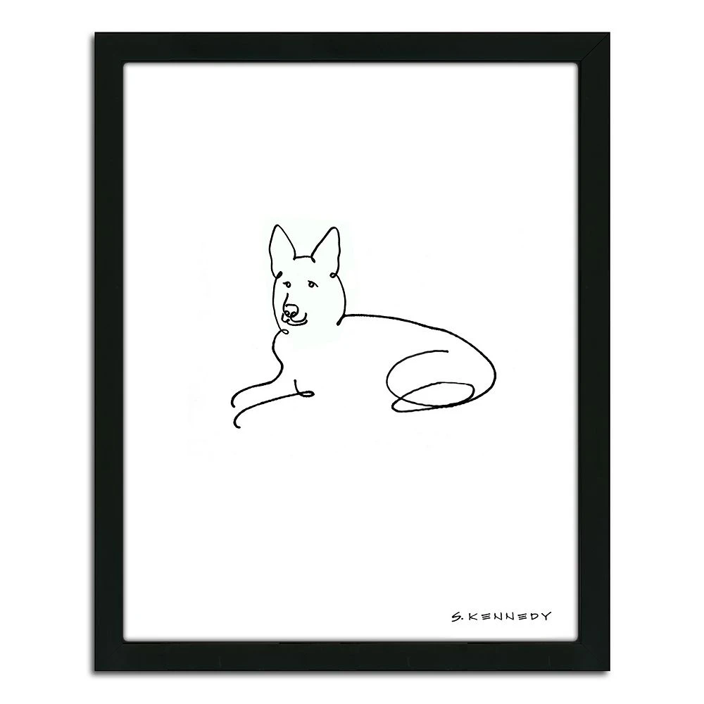 Personal-Prints ''German Shepherd Line Drawing'' Framed Wall Art 1 Personal-Prints ''German Shepherd Line Drawing'' Framed Wall Art