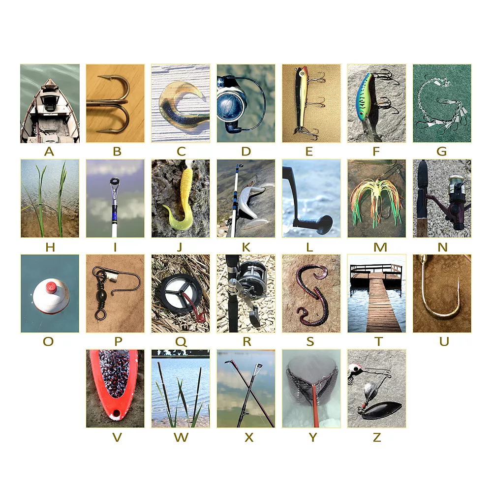 Personal-Prints ''Fishing'' Alphabet Wall Art 3 Personal-Prints ''Fishing'' Alphabet Wall Art - Image 3