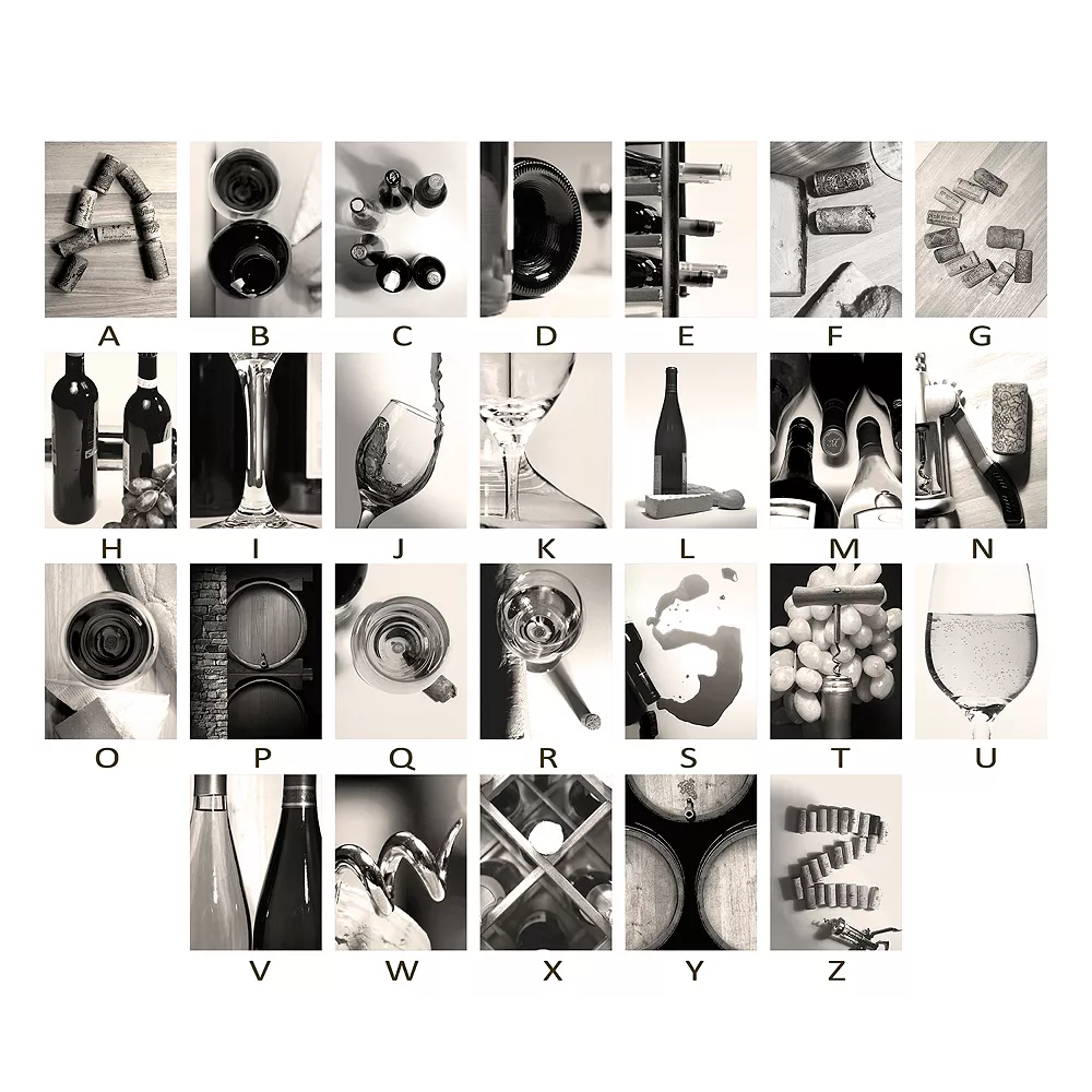 Personal-Prints ''Wine'' Alphabet Wall Art 3 Personal-Prints ''Wine'' Alphabet Wall Art - Image 3