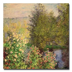 Trademark Fine Art ''Corner Of The Garden At Montgeron'' Canvas Wall Art By Claude Monet