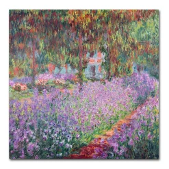 Trademark Fine Art ''The Artist's Garden At Giverny'' Canvas Wall Art By Claude Monet
