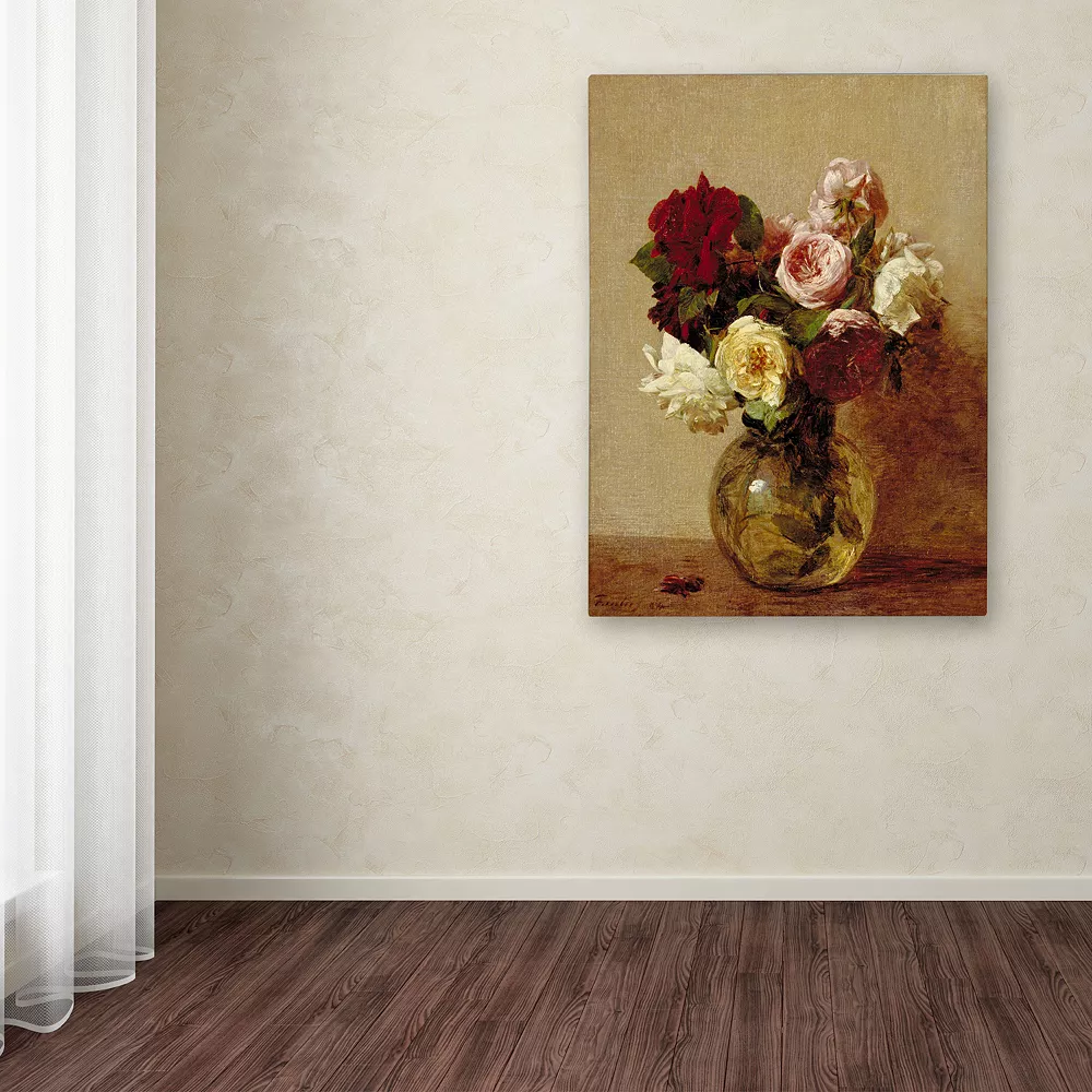Trademark Fine Art ''Roses 1884'' Canvas Wall Art 2 Trademark Fine Art ''Roses 1884'' Canvas Wall Art - Image 2