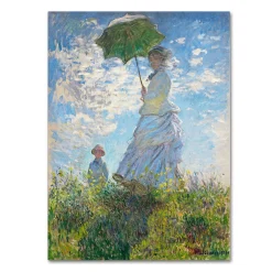 Trademark Fine Art ''Woman With A Parasol'' Canvas Wall Art By Claude Monet