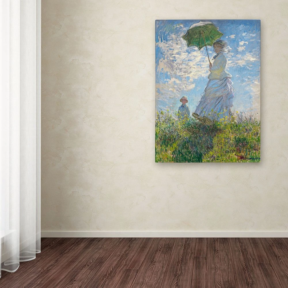 Trademark Fine Art ''Woman With A Parasol'' Canvas Wall Art By Claude Monet 2 Trademark Fine Art ''Woman With A Parasol'' Canvas Wall Art By Claude Monet - Image 2