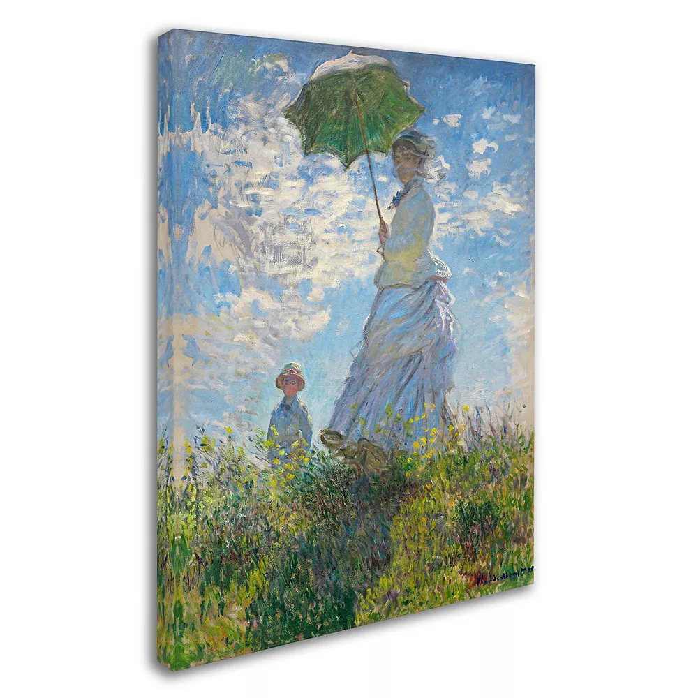 Trademark Fine Art ''Woman With A Parasol'' Canvas Wall Art By Claude Monet 3 Trademark Fine Art ''Woman With A Parasol'' Canvas Wall Art By Claude Monet - Image 3