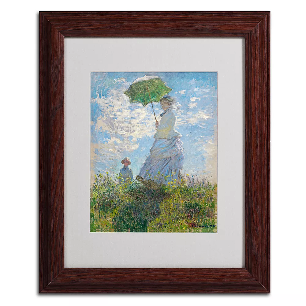 Trademark Fine Art ''Woman With A Parasol 1875'' Framed Canvas Wall Art By Claude Monet 1 Trademark Fine Art ''Woman With A Parasol 1875'' Framed Canvas Wall Art By Claude Monet