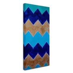 Trademark Fine Art "Blue And Gold Chevron" Canvas Wall Art -Kohl's Sales 2195952 ALT2
