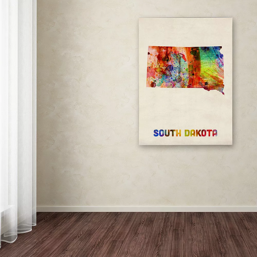 Trademark Fine Art State Watercolor Canvas Wall Art 2 Trademark Fine Art State Watercolor Canvas Wall Art - Image 2