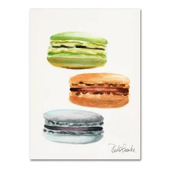 Trademark Fine Art 3 Macarons No Words Canvas Wall Art