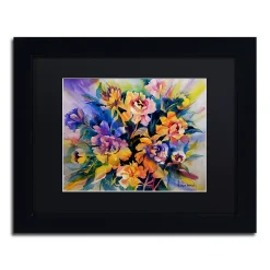 Trademark Fine Art Peonie Burst Matted Framed Wall Art