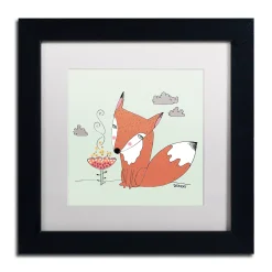 Trademark Fine Art Un Renard Dans La Cours Framed Wall Art