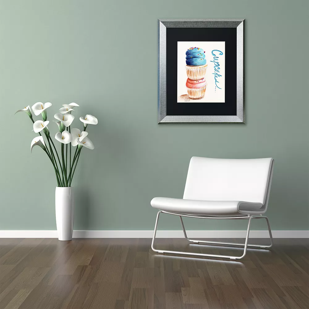 Trademark Fine Art Stacked Cupcakes Silver Finish Framed Wall Art 2 Trademark Fine Art Stacked Cupcakes Silver Finish Framed Wall Art - Image 2