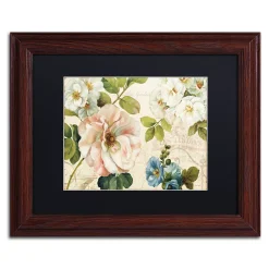 Trademark Fine Art Les Jardin I Wood Finish Framed Wall Art