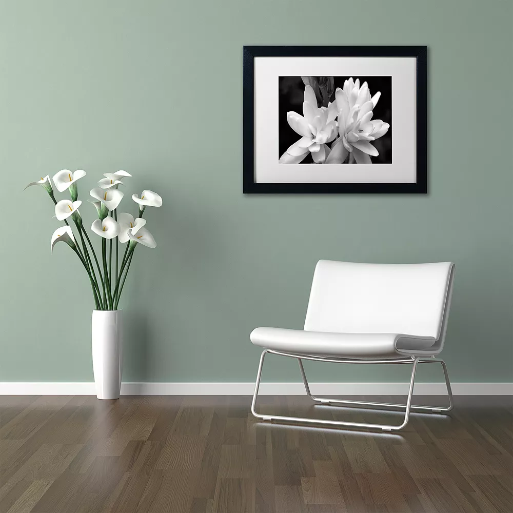 Trademark Fine Art Tuber Rose In Black And White Framed Wall Art 2 Trademark Fine Art Tuber Rose In Black And White Framed Wall Art - Image 2