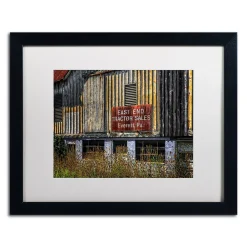 Trademark Fine Art "East End Tractor Sales" Matted Black Framed Wall Art