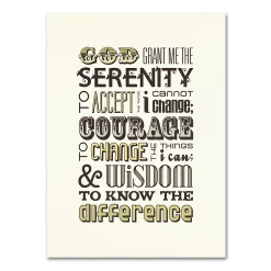 Trademark Fine Art "Serenity Prayer I" Canvas Wall Art
