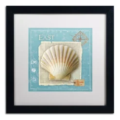 Trademark Fine Art Points East Seashell Framed Wall Art
