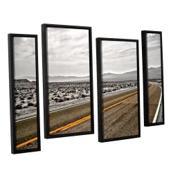 ArtWall ''Slow Curves'' Staggered Framed Wall Art 4-piece Set