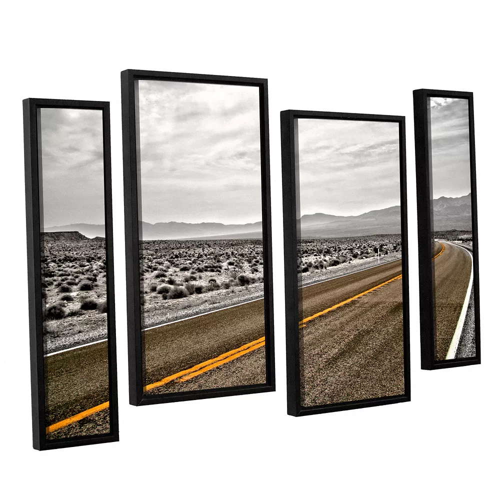 ArtWall ''Slow Curves'' Staggered Framed Wall Art 4-piece Set 1 ArtWall ''Slow Curves'' Staggered Framed Wall Art 4-piece Set