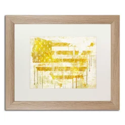 Trademark Fine Art American Dream I Distressed Framed Wall Art