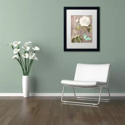 Alternative view of Trademark Fine Art White Rose Paris Black Framed Wall Art