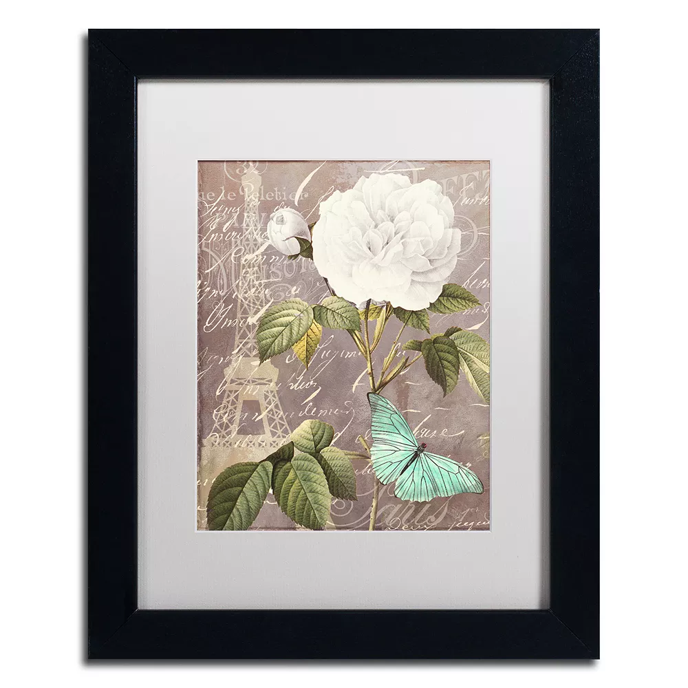 Trademark Fine Art White Rose Paris Black Framed Wall Art 1 Trademark Fine Art White Rose Paris Black Framed Wall Art