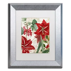 Trademark Fine Art Amaryllis "Paris" Silver Finish Framed Wall Art