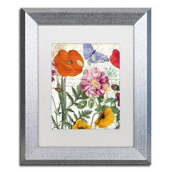 Trademark Fine Art Printemps Silver Finish Framed Wall Art