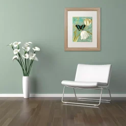 Alternative view of Trademark Fine Art White Tulips Distressed Framed Wall Art