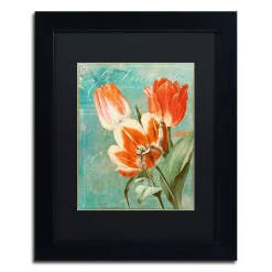 Trademark Fine Art Tulips Ablaze II Framed Wall Art
