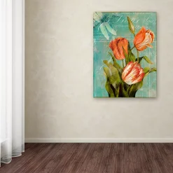 Trademark Fine Art Tulips Ablaze III Canvas Wall Art
