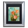 Trademark Fine Art Tulips Ablaze III Silver Finish Framed Wall Art
