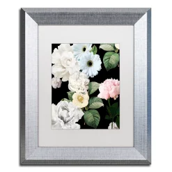 Trademark Fine Art Wallflowers Silver Finish Framed Wall Art
