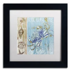 Trademark Fine Art Blue Crab I Black Framed Wall Art