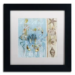 Trademark Fine Art Blue Crab II Black Framed Wall Art