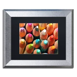 Trademark Fine Art Pencils Silver Finish Framed Wall Art