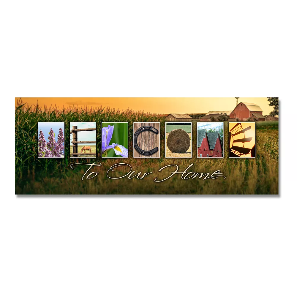 Personal-Prints Country Western "Welcome" Block Wall Art 1 Personal-Prints Country Western "Welcome" Block Wall Art