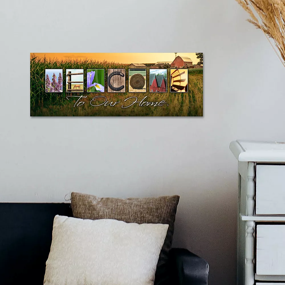 Personal-Prints Country Western "Welcome" Block Wall Art 2 Personal-Prints Country Western "Welcome" Block Wall Art - Image 2