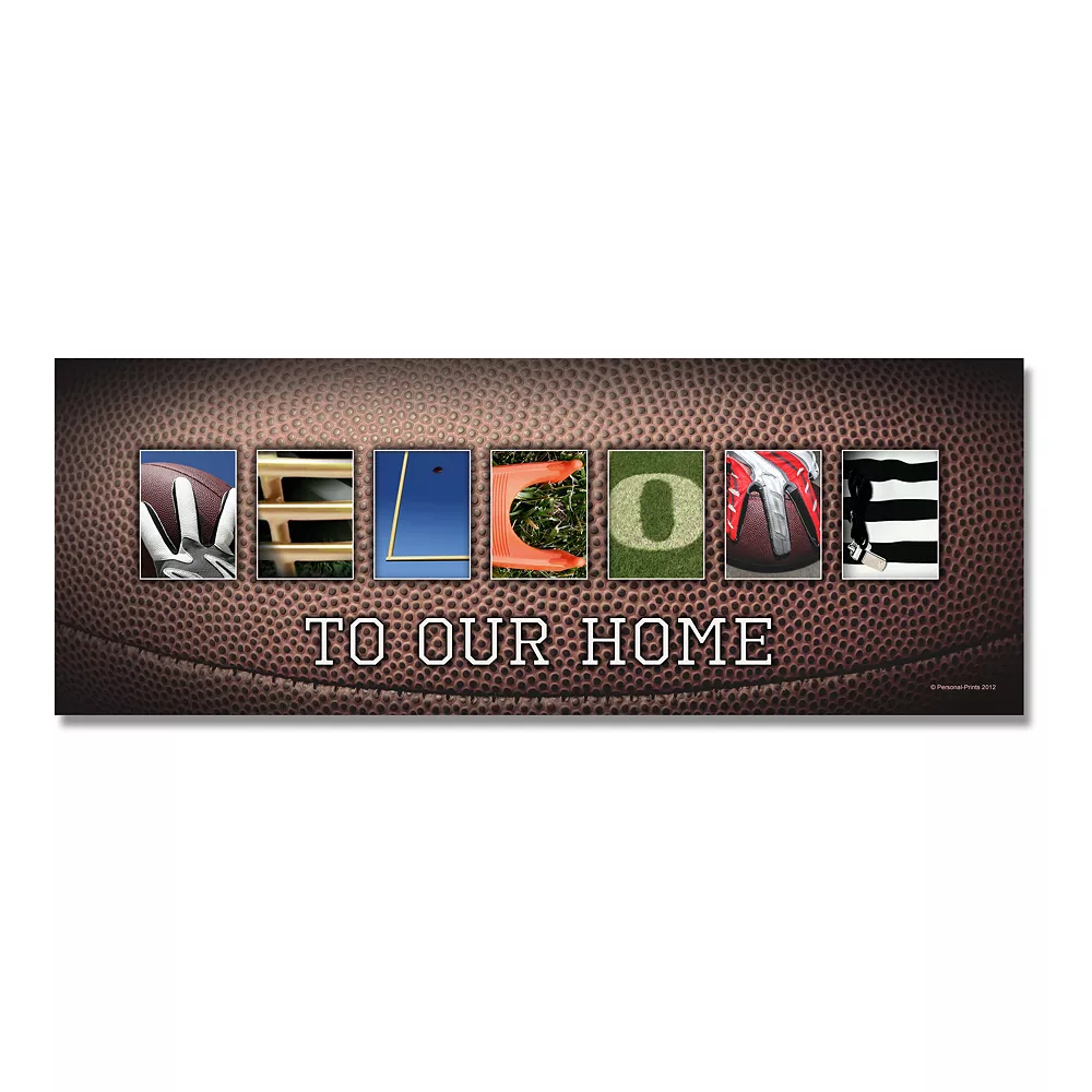 Personal-Prints Football "Welcome" Block Wall Art 1 Personal-Prints Football "Welcome" Block Wall Art