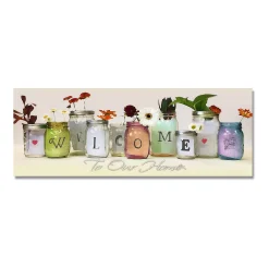 Personal-Prints Mason Jars "Welcome" Block Wall Art