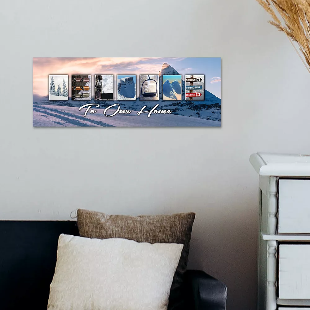 Personal-Prints Snowboarding "Welcome" Block Wall Art 2 Personal-Prints Snowboarding "Welcome" Block Wall Art - Image 2