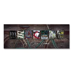 Personal-Prints Biking "Welcome" Block Wall Art