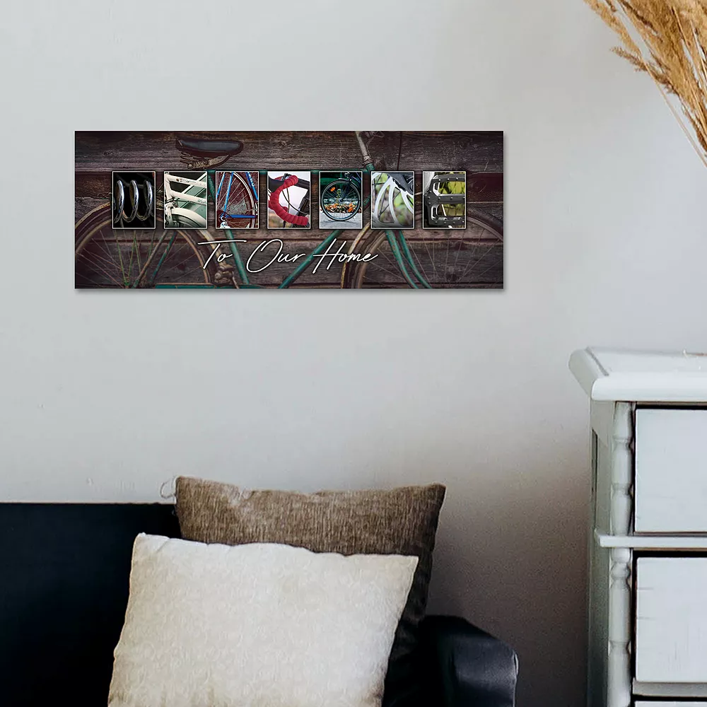 Personal-Prints Biking "Welcome" Block Wall Art 2 Personal-Prints Biking "Welcome" Block Wall Art - Image 2