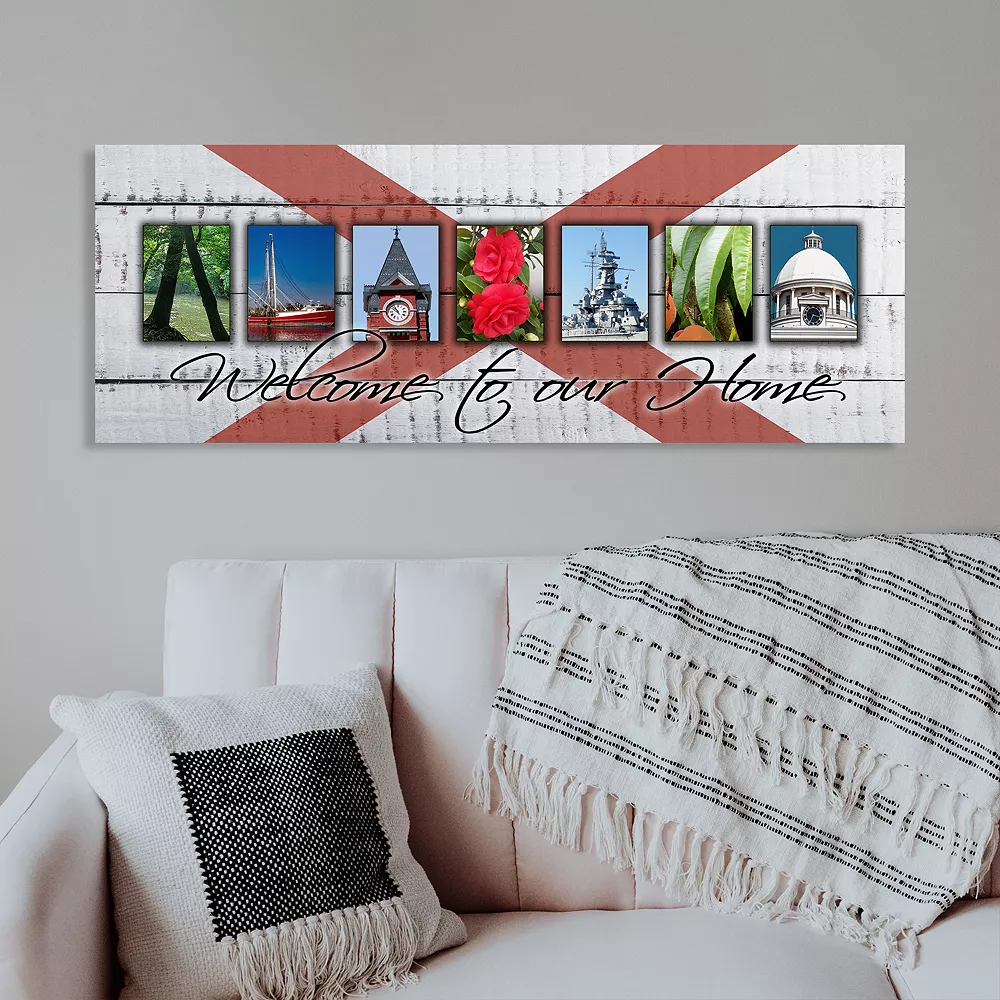 Personal-Prints "Alabama - State Welcome" Block Mount Wall Art 2 Personal-Prints "Alabama - State Welcome" Block Mount Wall Art - Image 2