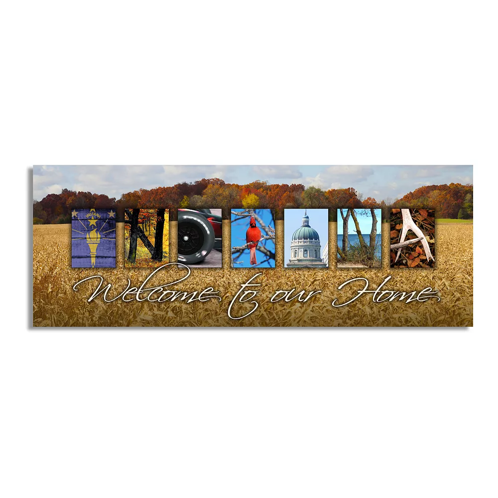 Personal-Prints "Indiana - State Welcome" Block Mount 1 Personal-Prints "Indiana - State Welcome" Block Mount