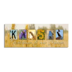Personal-Prints "Kansas - State Welcome" Block Mount Wall Art