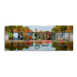 Personal-Prints Massachusetts "Welcome" Block Wall Art
